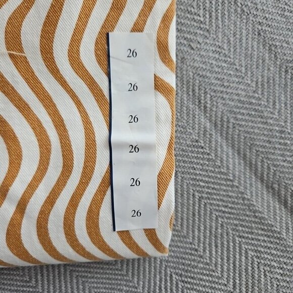 Future Collective Women's Jeans Size 26 Slim Straight Cream/Yellow Alani Noelle - Picture 6 of 16